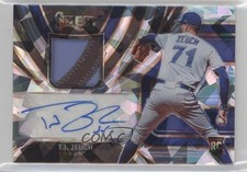 2020 Panini Select Rookie Jersey Cracked Ice Prizm 9/25 TJ Zeuch Auto 1p5