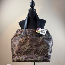 NWT Two Lumps of Sugar Special Edition Brown Paisley Brocade Tote Bag 21"x14"