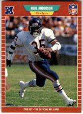 1989 Pro Set #35 Neal Anderson Chicago Bears NFL Football