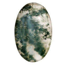 Natural Green Moss Agate 29.85x18.85x5 mm Oval Polished Gemstone LS02074-31