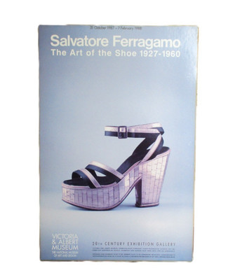 Salvatore Ferragamo Exhibition Poster 1988 Victoria & Albert Museum Art of Shoe
