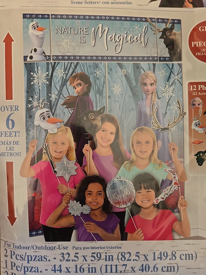 Disney Frozen 2 Scene Setters Photo Backdrop with Props Birthday Party FREE SHIP - Image 2 of 3