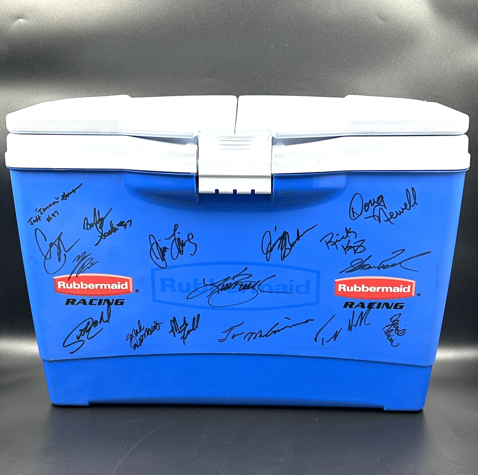 Rubbermaid Racing The Slim Cooler NASCAR Signed Auto Team Caliber #97 Kurt Busch