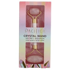 Pacifica Rose Quartz Facial Roller Massager – Crystal Gua Sha Skincare Too