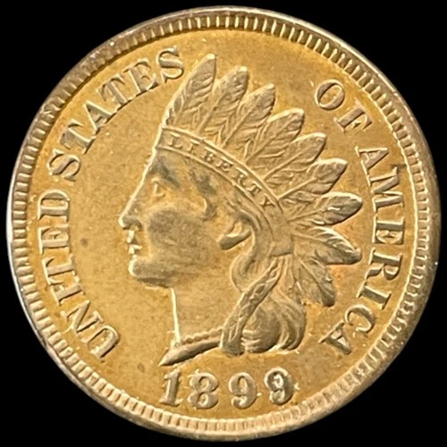 1899 Indian Head Cent UNC BU Details! Penny Antique US 1c