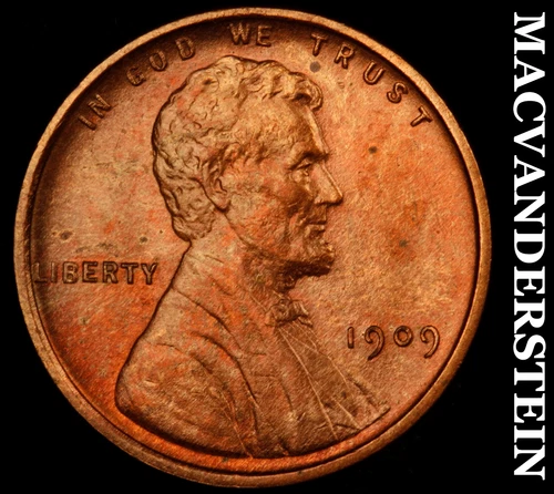 1909 Lincoln Wheat Cent- Choice Gem Brilliant Uncirculated Luster #J3636