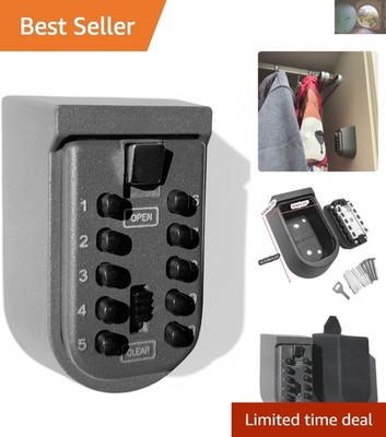 Compact Wall Mount Key Lock Box - Durable Waterproof Design for Versatile Use