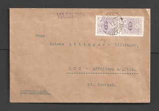 Japan via Sibera Cover To Switzerland