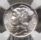 1944 "S" Mercury SILVER Dime 10c NGC MS66 FB #042 *FULL BANDS* Gem BU ECC&C, Inc