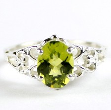 Peridot, 925 Sterling Silver Ladies Ring, SR302-Handmade