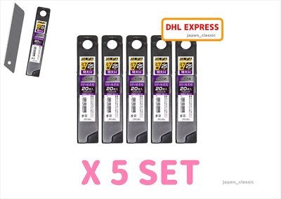OLFA REPLACEMENT BLACK BLADE OVERSIZED H HBB20K 25mm 20 BLADES X 5 SET