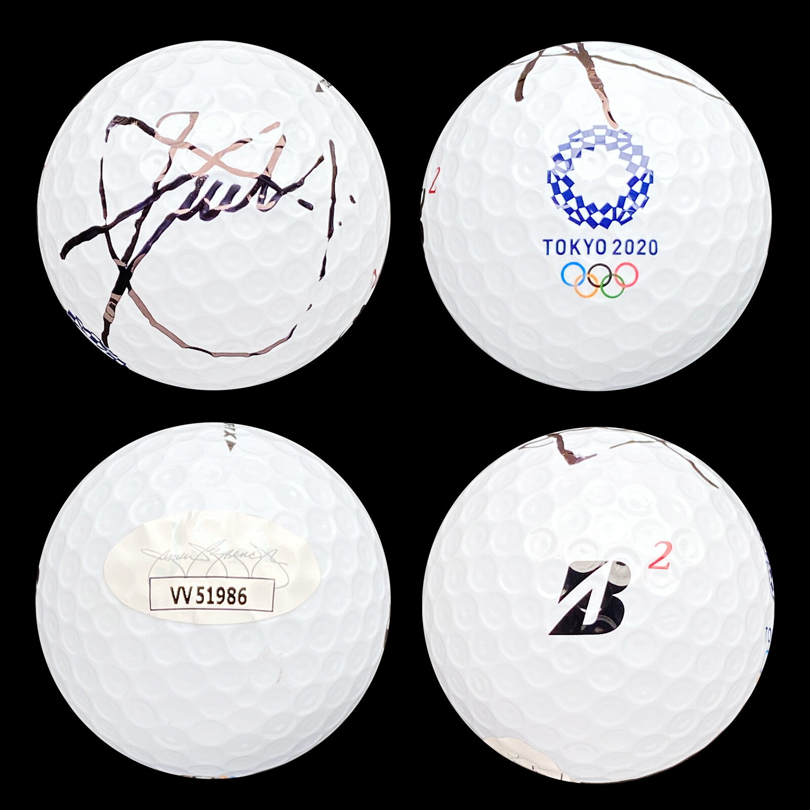 Xander Schauffele Autographed Signed 2020 Olympics Tokyo Golf Ball Bridgestone JSA 