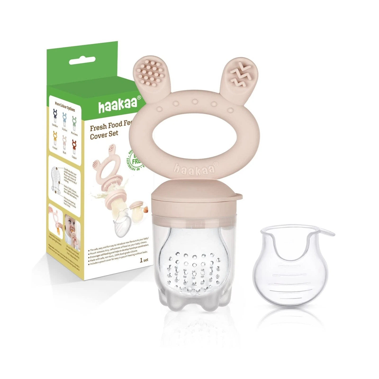 Haakaa Baby Fruit Food Feeder Pacifier | Breastmilk Popsicle Molds for Teethi...