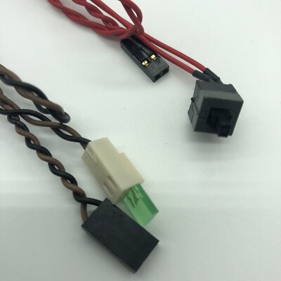 NEW PC Case Motherboard AT Power Switch Reset Button & Green LED Cable 20'' Wire