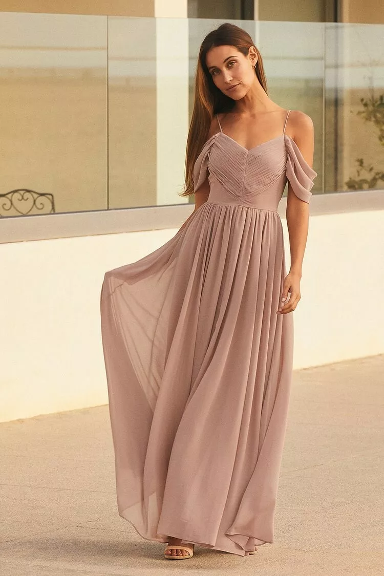 Dusty rose store maxi
