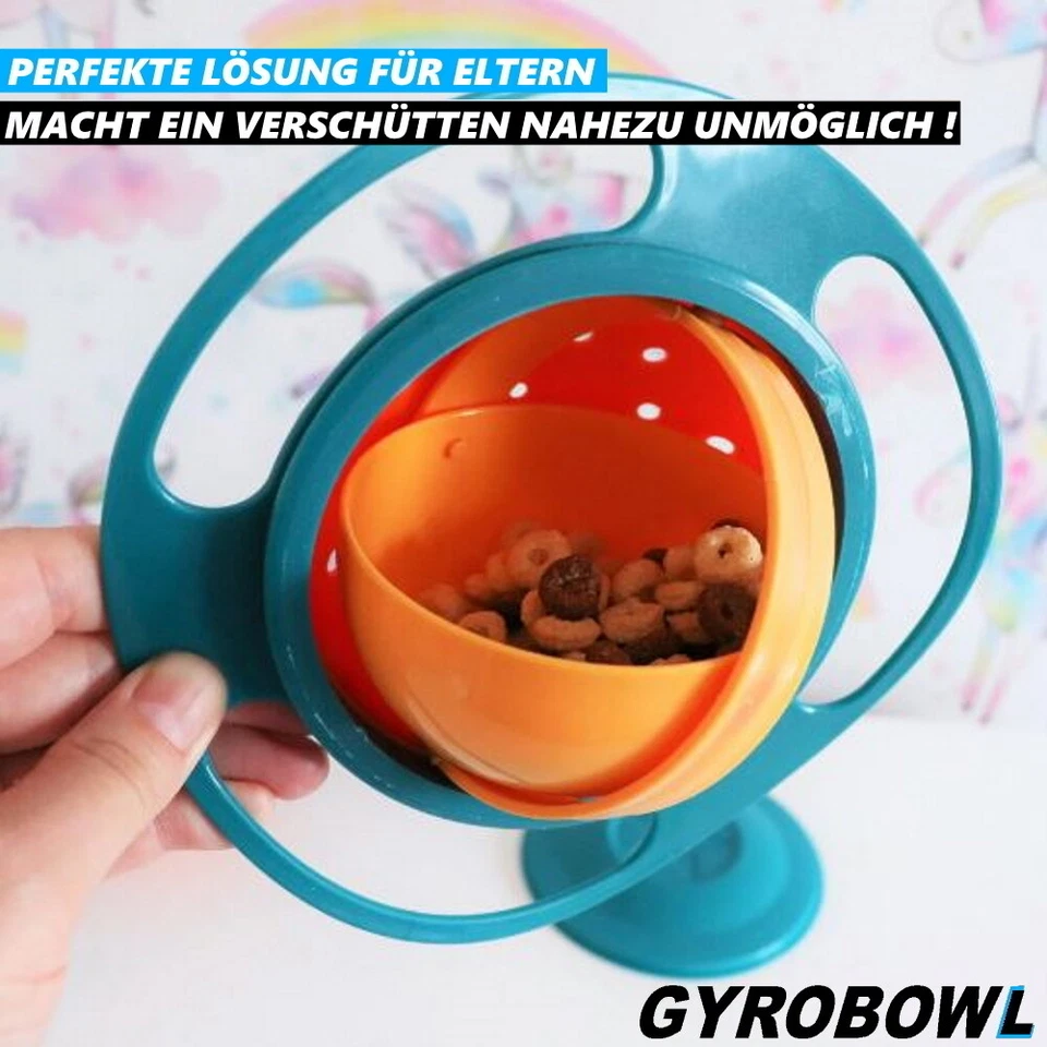 GYROBOWL Baby Schüssel Kinder Teller Schale Snackschüssel auslaufsicher - Bild 2 von 4