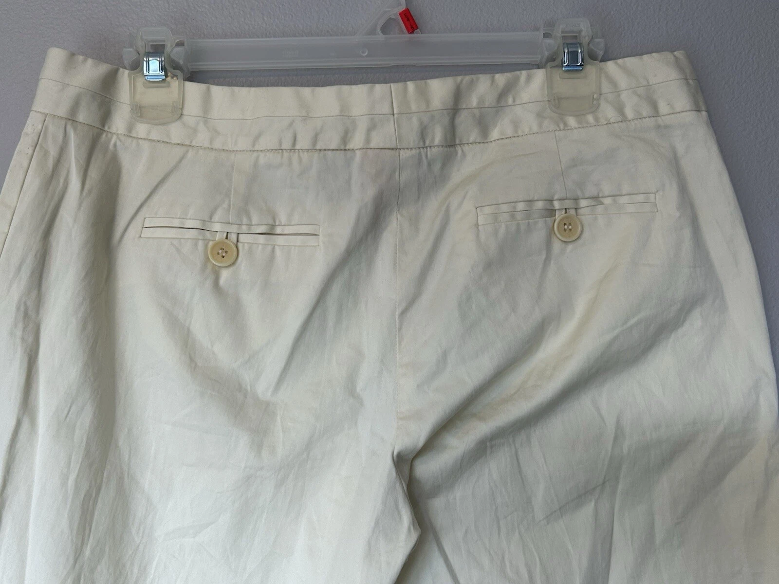 Pantalone donna Tory Burch giallo pallido gamba larga cotone 10. Designer Classic