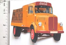 3D Coca Cola Delivery Truck Vintage Yellow Card Scrapbook Embellishment 3730