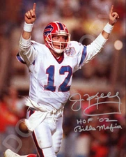 Jim Kelly Auto 8x10 Signed Buffalo Bills Reprint Photo HOF Bills Mafia Autograph