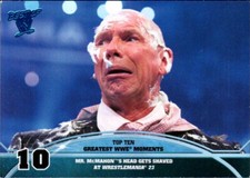 2013 Topps Best of WWE Top 10 Greatest WWE Moments #10 Mr. McMahon's Head Gets S