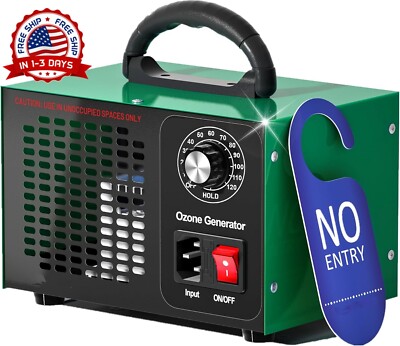Generador De Ozono 45,000mg Comercial Eliminador Olor Para Casa Carro Auto Porta