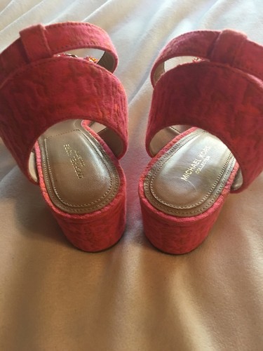 MICHAEL KORS Collezione Sam Sandali con tacco a blocco impreziositi TG 37 NUOVI $450 - Foto 6 di 10