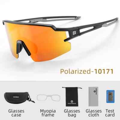 ROCKBROS Ultralight Polarised Sunglasse Outdoor Sports Half Black Frame Glasses