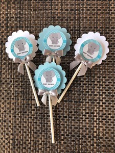 Elephant Cupcake Toppers Elephant Theme Elephant Baby Shower