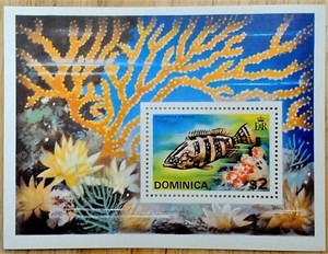 VINTAGE CLASSICS - Dominica 1975 - Nassau Grouper Fish - S/S - Scott 426a - MNH