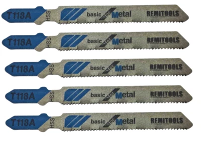 REMI TOOLS LTD. T118a Jig Saw Blades Metal Cut - Bosch Hitachi Dewalt Etc Qty 5