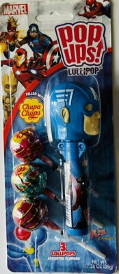 Marvel s BATMAN - Pop Ups! Lollipop - 3 Chupa Chups Lollipops - Flix Candy