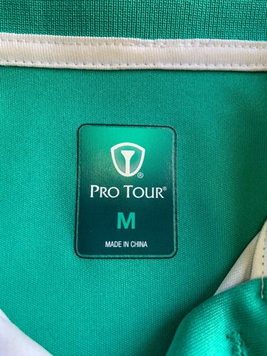 Pro Tour Golf Shirt Men's Breathable Moisture-Wicking Collard Green Medium - Picture 2 of 3