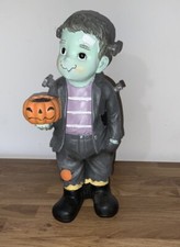 Frankenstein Style Ornament Gnome Figurine Cute Pumpkin Cheeky Bolts Resin