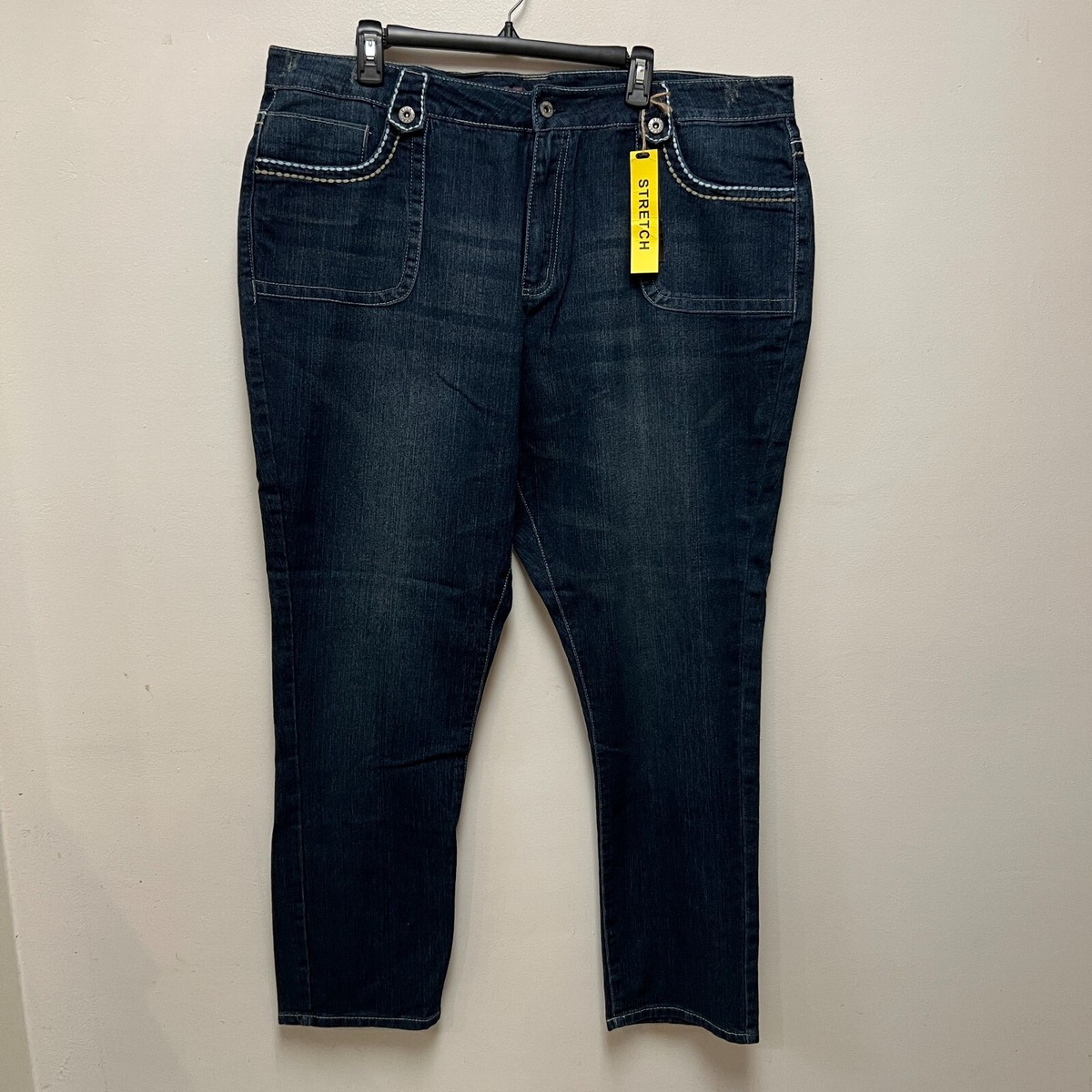NWT Kiss Therapy Jeans Plus Size 22 Women's Embroidered Design Back Pockets