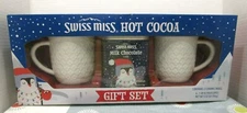 NEW Swiss Miss Hot Cocoa Gift Set Milk Chocolate Tin & 2 Mugs