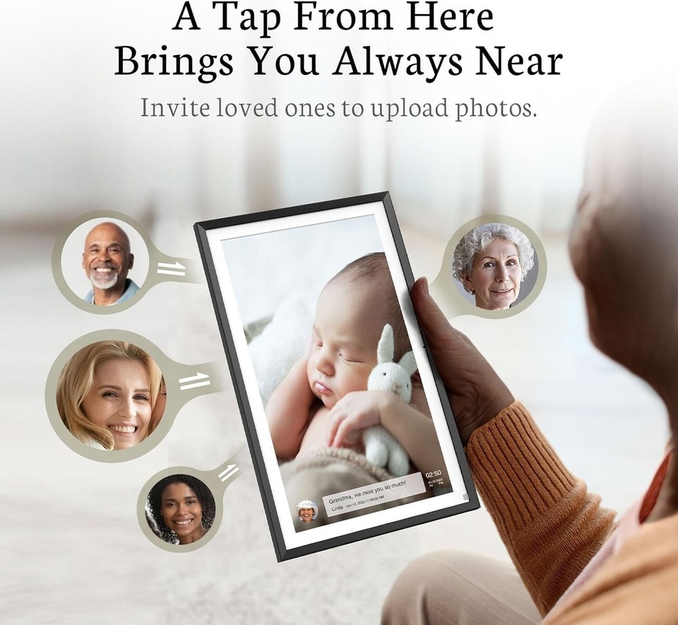 BSIMB 15.6 Inch FHD 64GB Extra Large WiFi Digital Picture Frame, IPS Touchscreen eBay