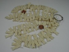 240 Pieces 3mm x 10mm x 30mm Handmade Water Buffalo Bone Fish Beads CV-3   