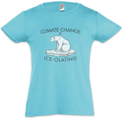 Climate Change Is Ice-Olating Kids Girls T-Shirt Save The World Global Warming