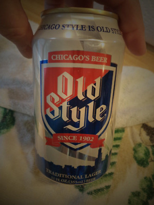 OLD STYLE 12 OZ ALUMINUM CAN CHICAGO'S BEER G. HEILEMAN  MILWAUKEE WI BAR CODE