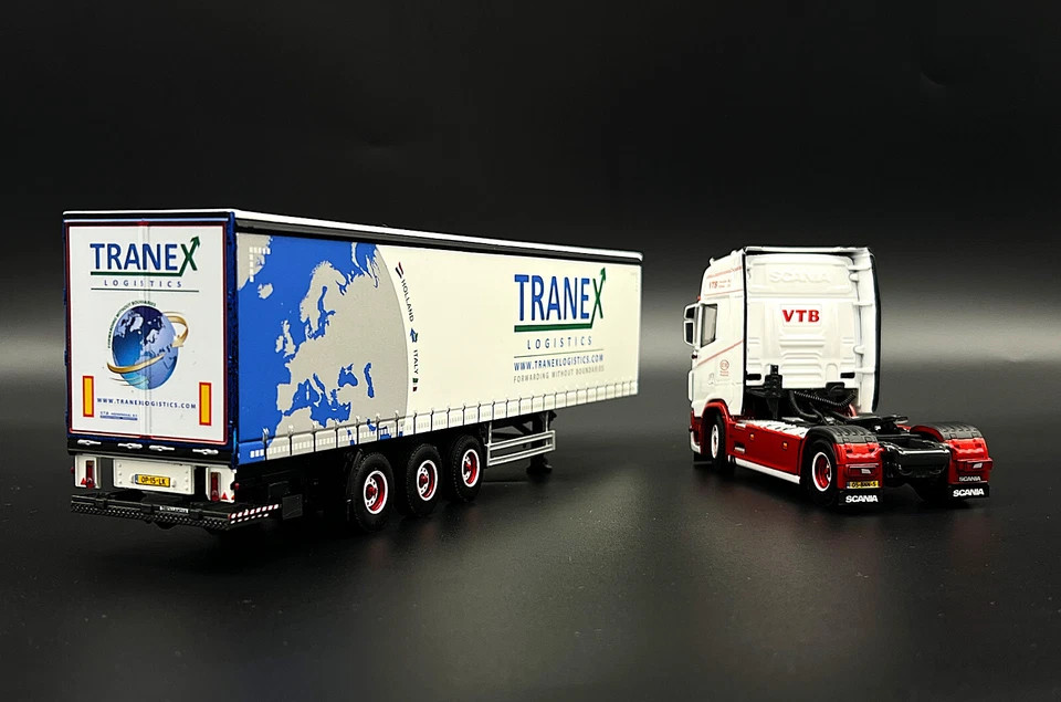 Scania S highline CS20H 4x2 curtainsider "Tranex" WSI truck models 01-3856 1:50 - Image 4 of 4