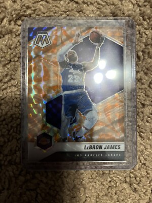 LeBRON JAMES 2020-21 MOSAIC  REACTIVE ORANGE PARALLEL #81 LOS ANGELES LAKERS 