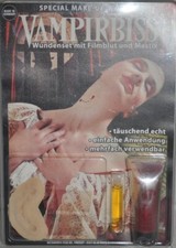 Halloween Vampire LOT Bite Wound Vampire Teeth Chrome Fake Blood Horror Carnival LARP