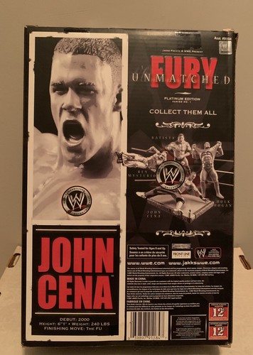 WWE Unmatched Fury John Cena 2007 Platinum Series Action Figure Toy New Sealed - Afbeelding 2 van 5