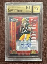 2020 Panini Honors Jordan Love Rookie Auto Red SSP 10/10 BGS 9.5 Jersey Match