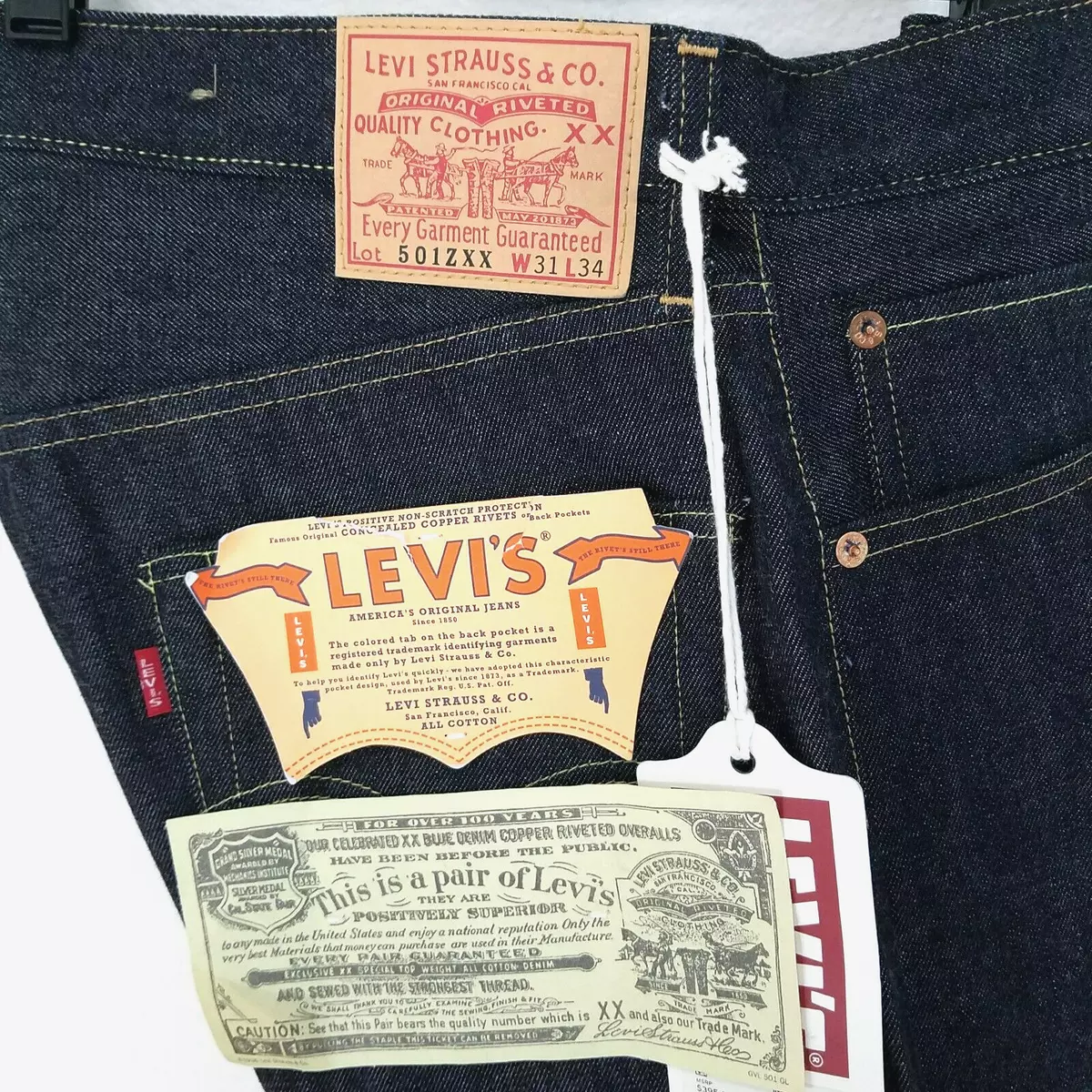 LEVI'S VINTAGE CLOTHING 501ZXX 1960 Red Selvedge LE Hidden Rivets