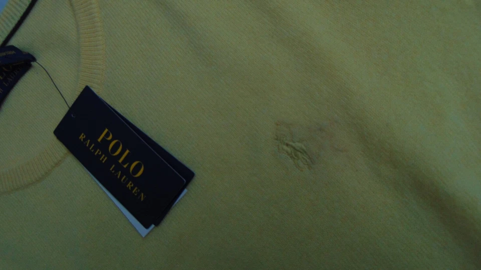 POLO RALPH LAUREN MAGLIONE NUOVO GIALLO LOGO TG L-50 ITALIA 170,00 CARTELLINO - Immagine 4 di 4