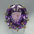 Jewellery 58 ct+ Natural Amethyst Ring 925 Sterling Silver Size 8 /R481939