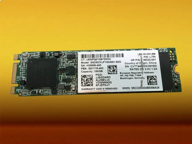 Intel M.2 Interface 180 GB Storage Capacity Solid State Drives for