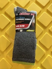 3 Pairs Dickies Steel Toe Crew Performance Thermals Wool Blend Midweight Socks
