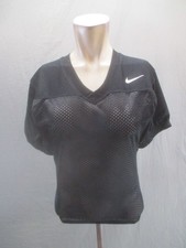 NWT Nike Ori Fit Size M Kid Black Logo V Neck Short Sleeve Activewear TShirt 112